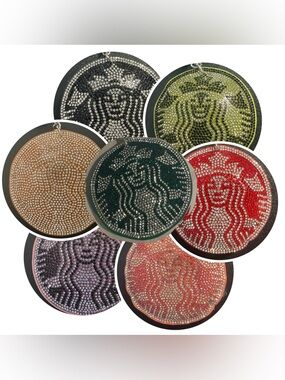 CHOICE OF - Sbux Rhinestone Puff Keychain Bag charm